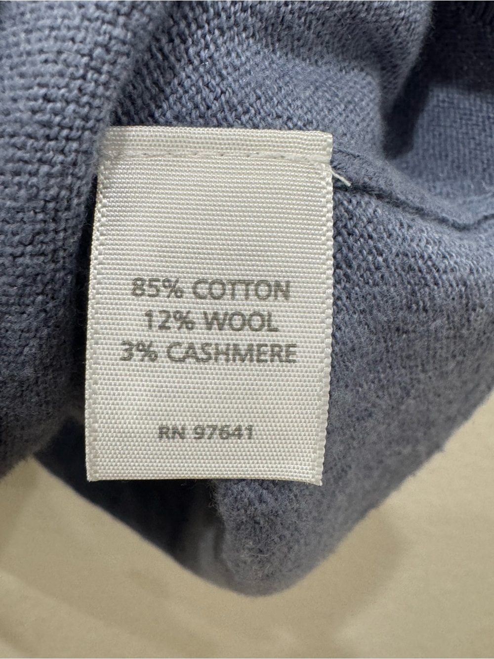 J.Jill Cardigan Sweater Womens M Blue Wool Cashmere Cotton Button Coastal - Picture 3 of 6
